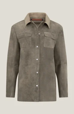 Emely Vintage Leder Hemdjacke