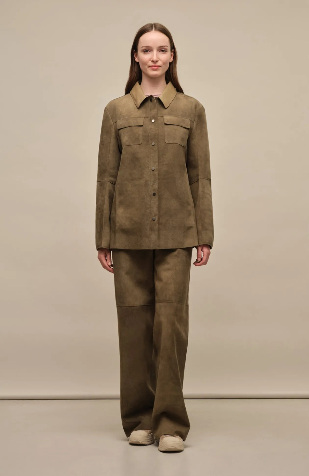 Emely Vintage Leder Hemdjacke