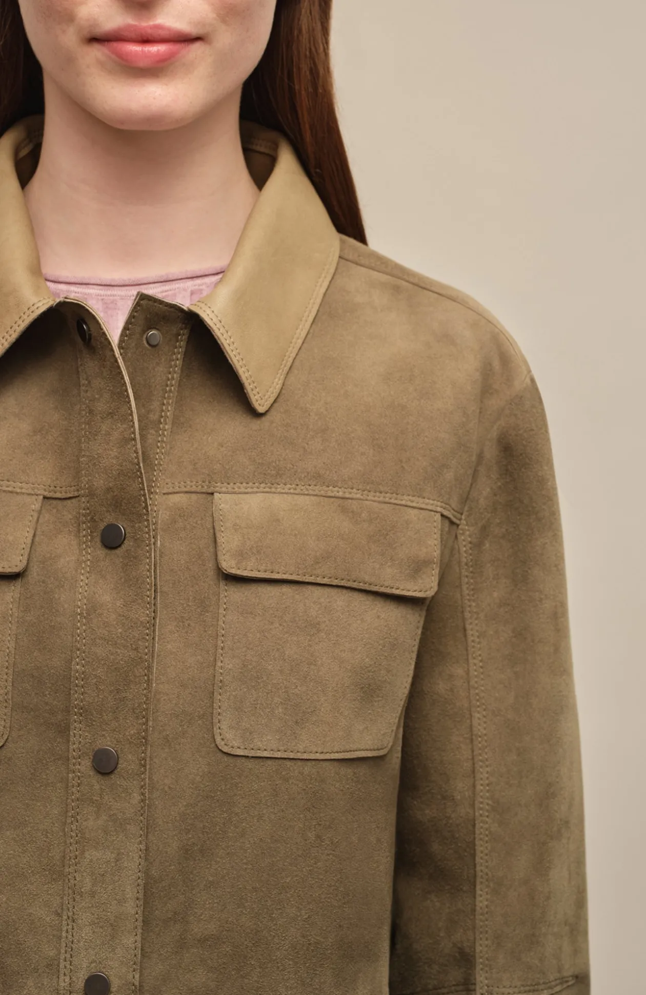 Emely Vintage Leder Hemdjacke