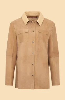 Emely Vintage Leder Hemdjacke