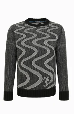 Kaprun Sweater mit Schneespuren Muster
