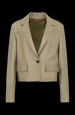 Lin kurzer Nappa Leder Blazer