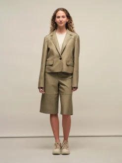 Lin kurzer Nappa Leder Blazer