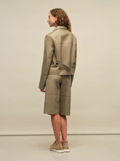 Lin kurzer Nappa Leder Blazer