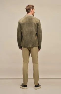Luca Velour Leder Hemd