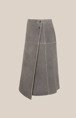 Milly Midi Leder Wickelrock