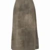 Sophia Vintage Leder Midi Rock