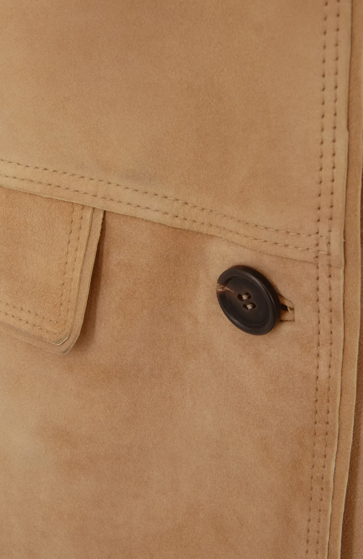 Viona Halbmantel aus Vintage Velours Leder